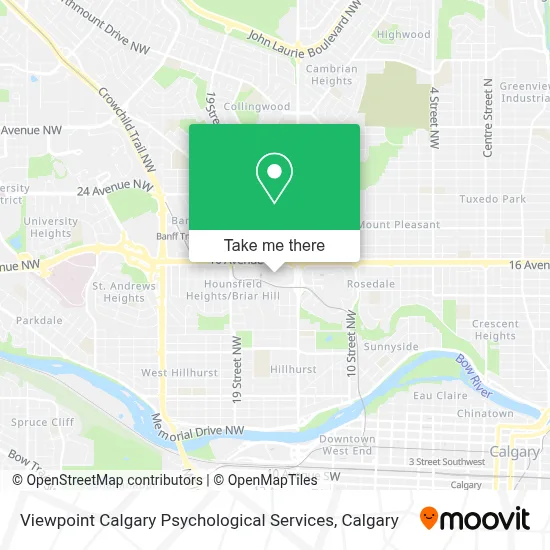 Viewpoint Calgary Psychological Services map