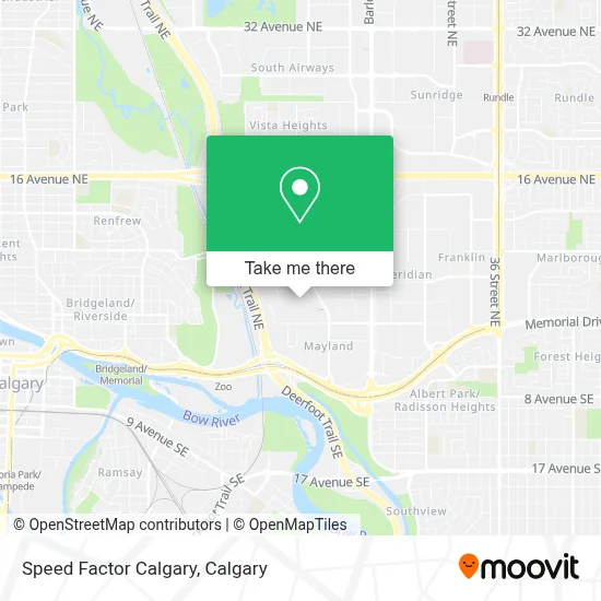 Speed Factor Calgary map