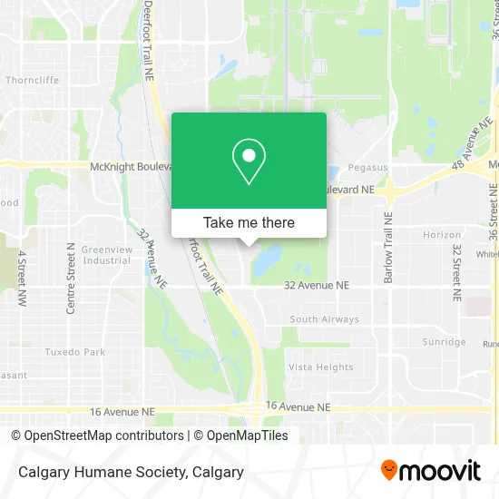 Calgary Humane Society map