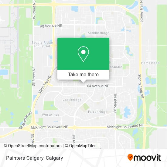 Painters Calgary map