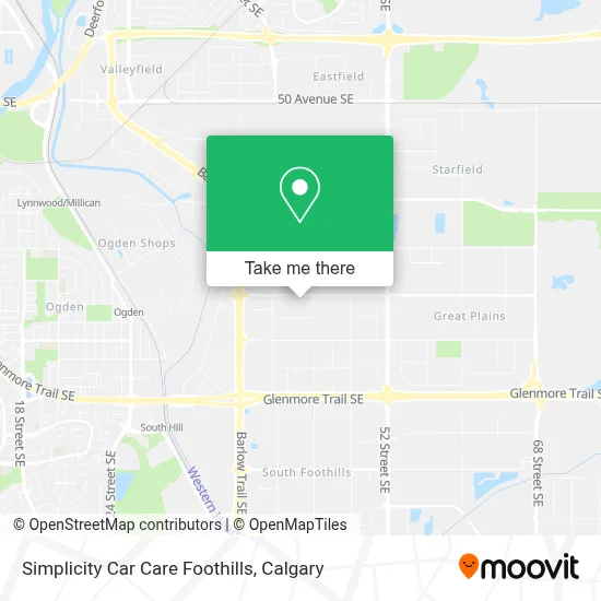 Simplicity Car Care Foothills map