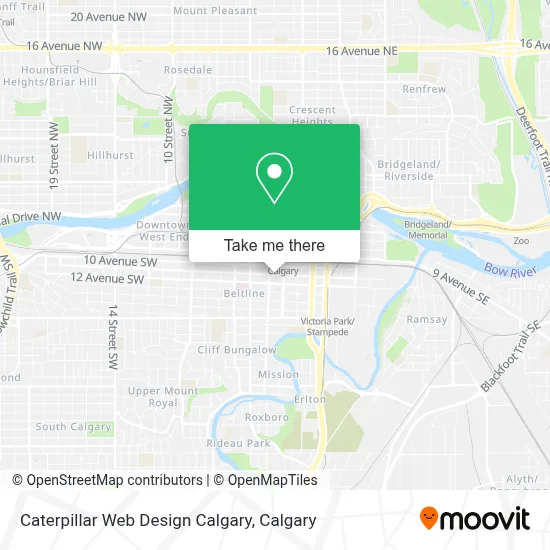 Caterpillar Web Design Calgary map