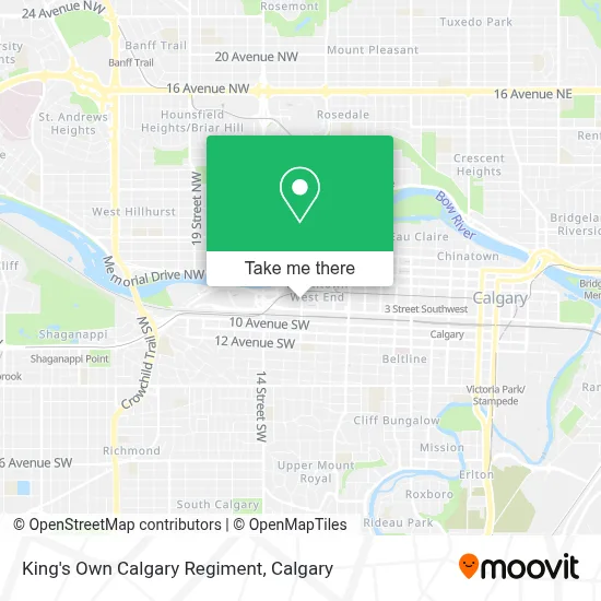 King's Own Calgary Regiment map