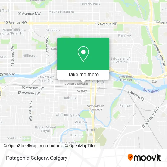 Patagonia Calgary map
