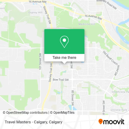 Travel Masters - Calgary map