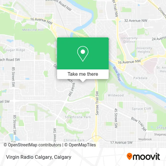 Virgin Radio Calgary map