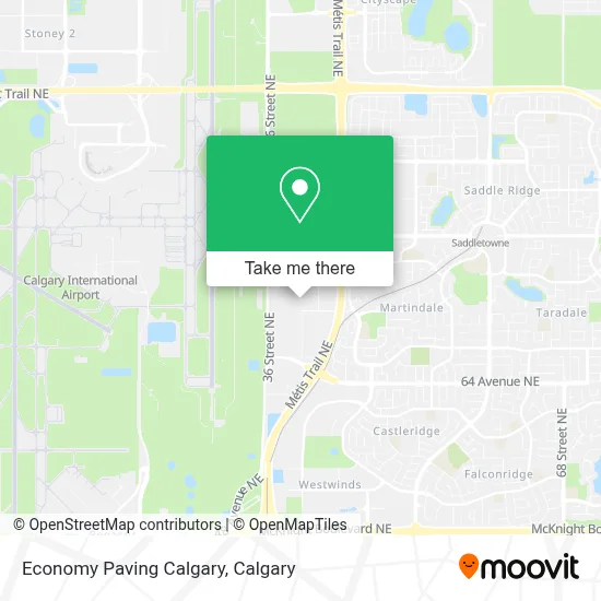 Economy Paving Calgary map