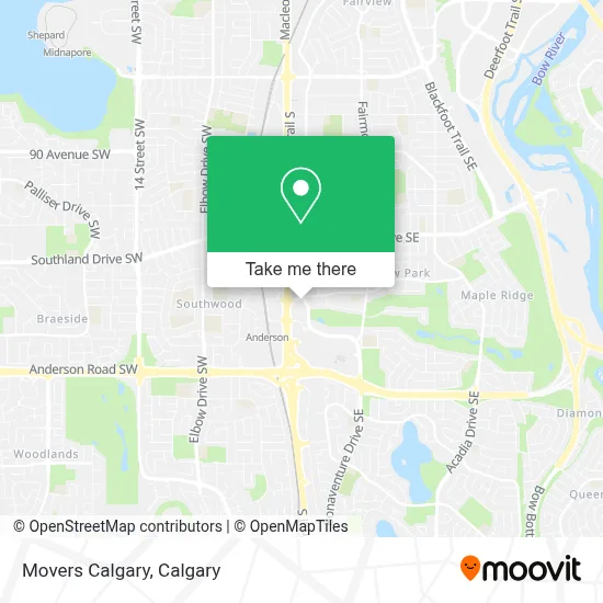 Movers Calgary map