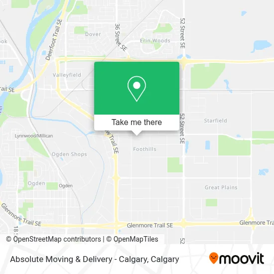 Absolute Moving & Delivery - Calgary map