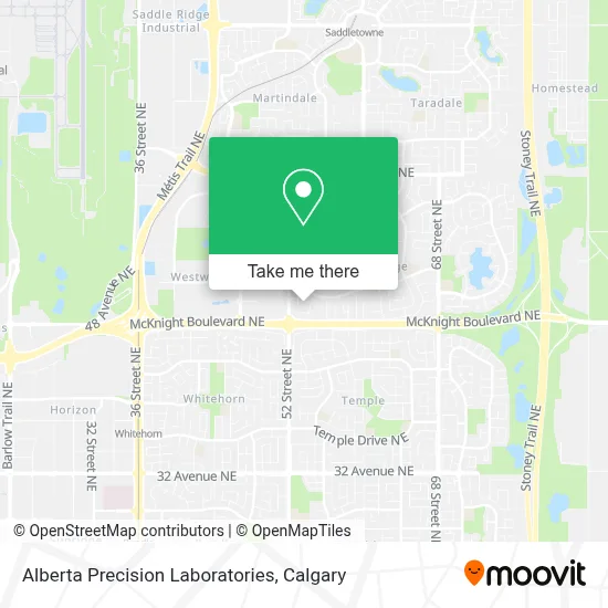 Alberta Precision Laboratories map