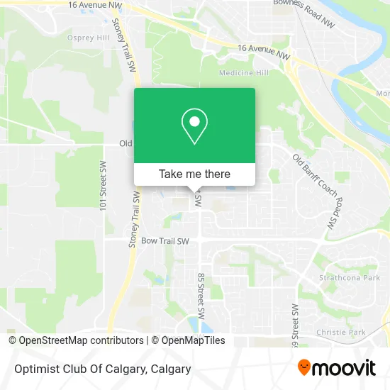 Optimist Club Of Calgary map