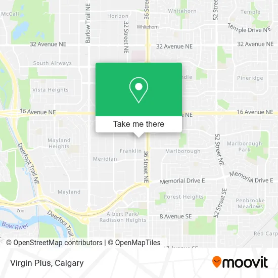 Virgin Plus map