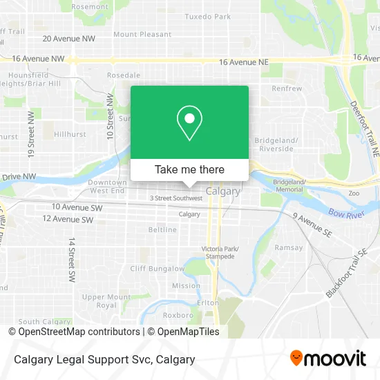 Calgary Legal Support Svc map
