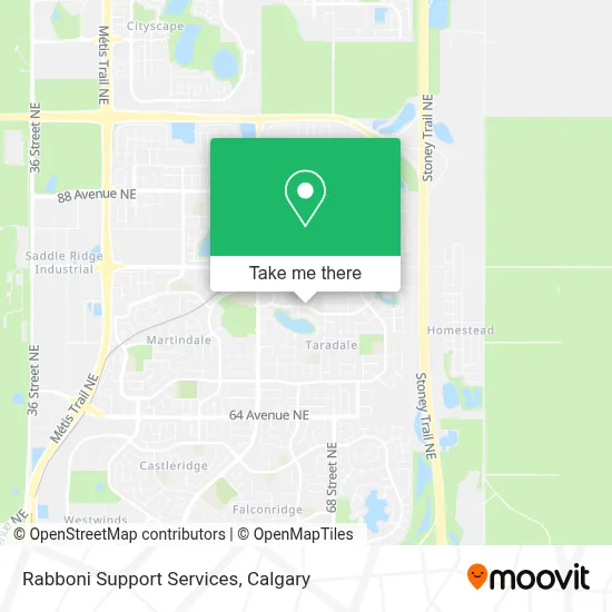 Rabboni Support Services map