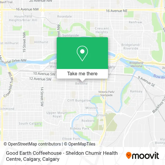 Good Earth Coffeehouse - Sheldon Chumir Health Centre, Calgary map
