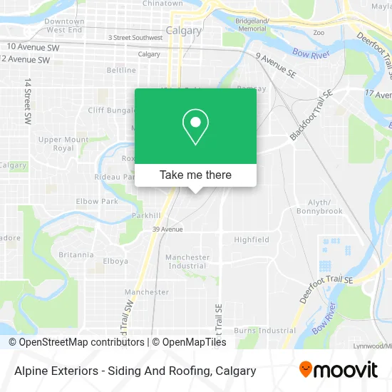 Alpine Exteriors - Siding And Roofing map