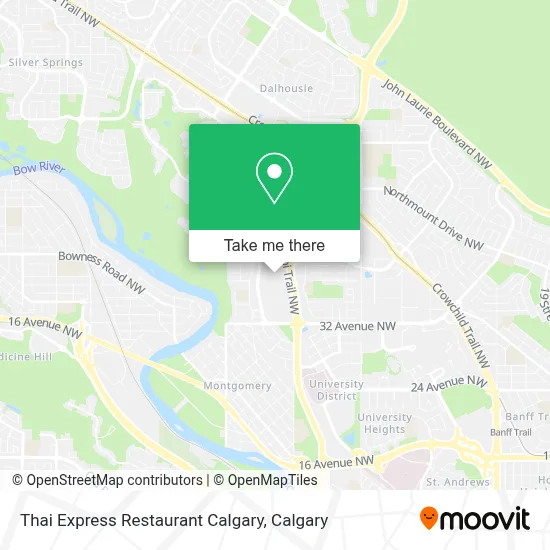 Thai Express Restaurant Calgary map