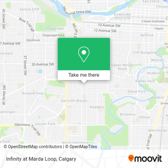 Infinity at Marda Loop map