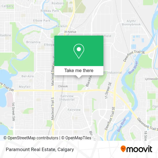 Paramount Real Estate map