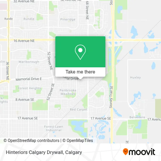 Hinteriors Calgary Drywall map
