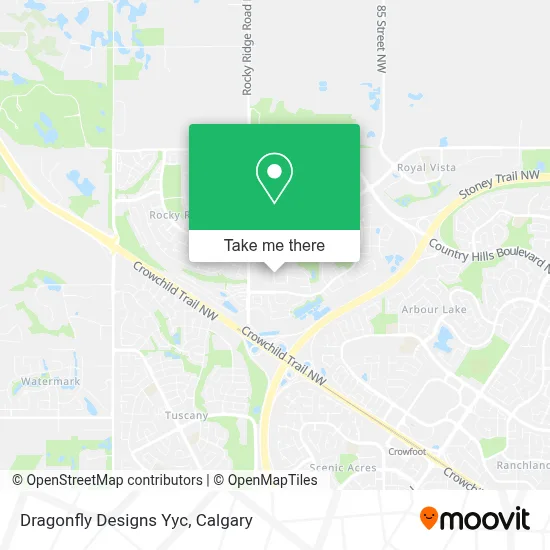 Dragonfly Designs Yyc map