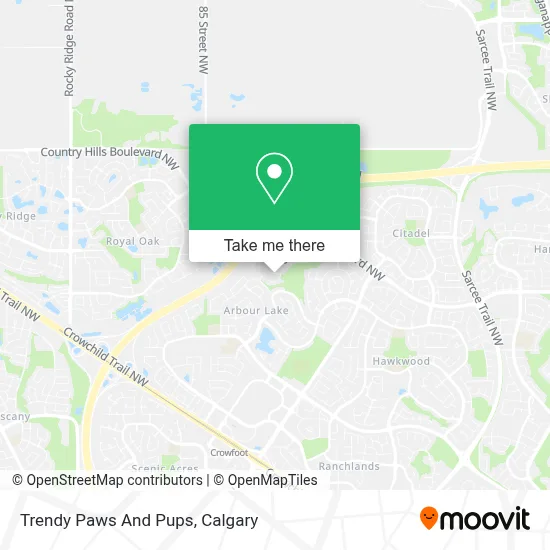Trendy Paws And Pups map