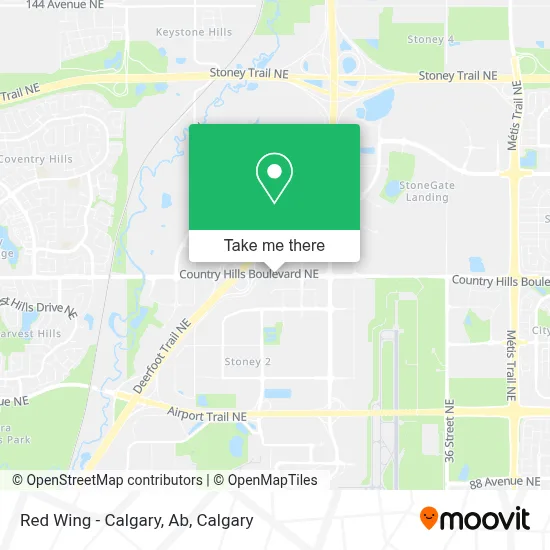 Red Wing - Calgary, Ab map
