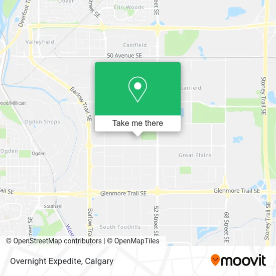 Overnight Expedite map