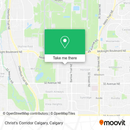 Christ's Corridor Calgary map