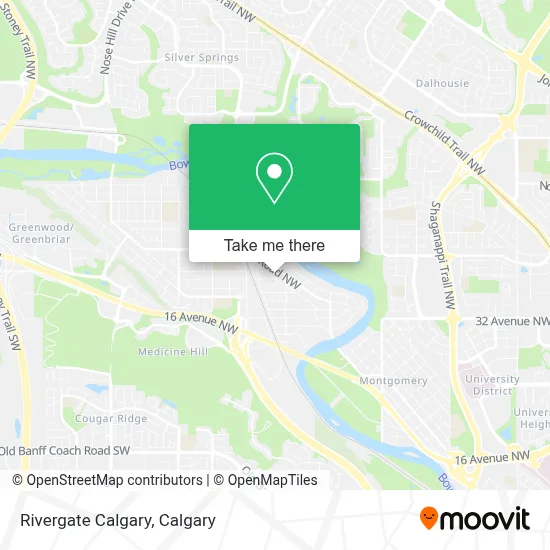 Rivergate Calgary map