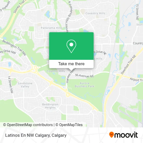 Latinos En NW Calgary map