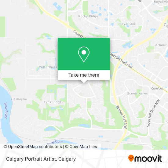 Calgary Portrait Artist map