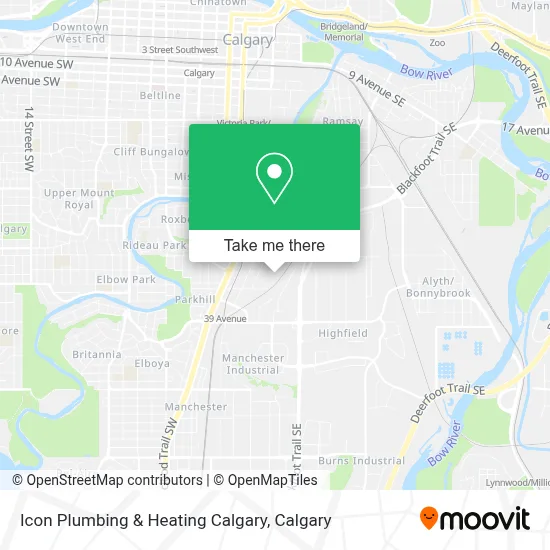 Icon Plumbing & Heating Calgary map