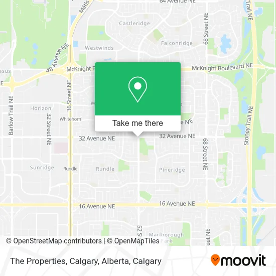 The Properties, Calgary, Alberta map