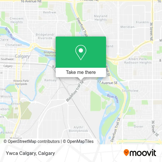 Ywca Calgary map