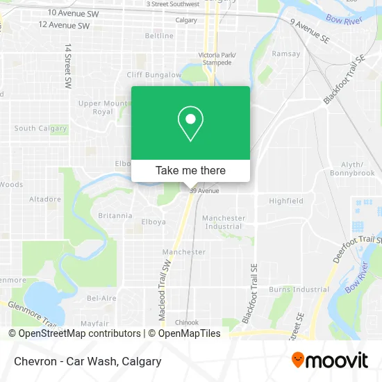 Chevron - Car Wash map