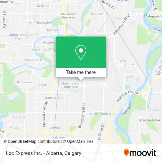 Lbc Express Inc. - Alberta map