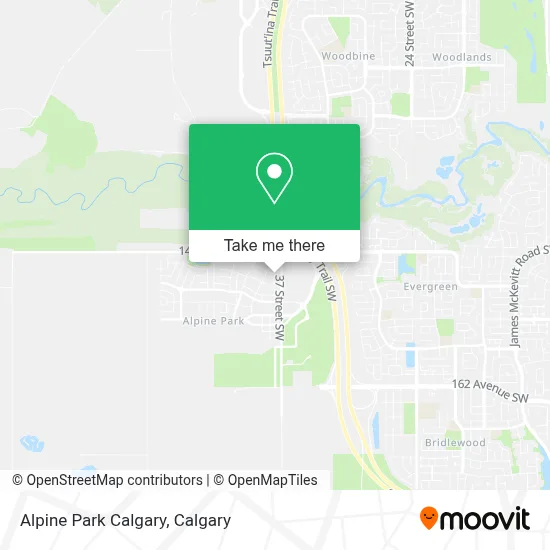 Alpine Park Calgary map