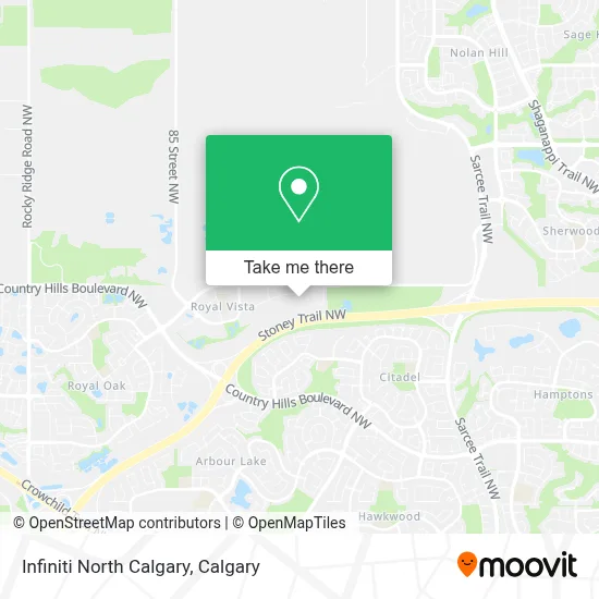 Infiniti North Calgary map