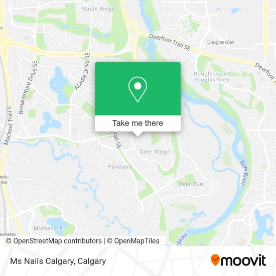 Ms Nails Calgary map