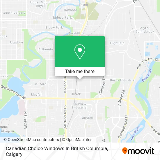 Canadian Choice Windows In British Columbia map