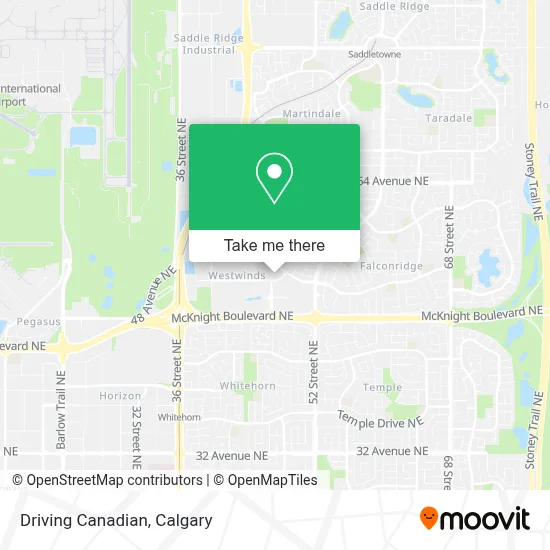 Driving Canadian map