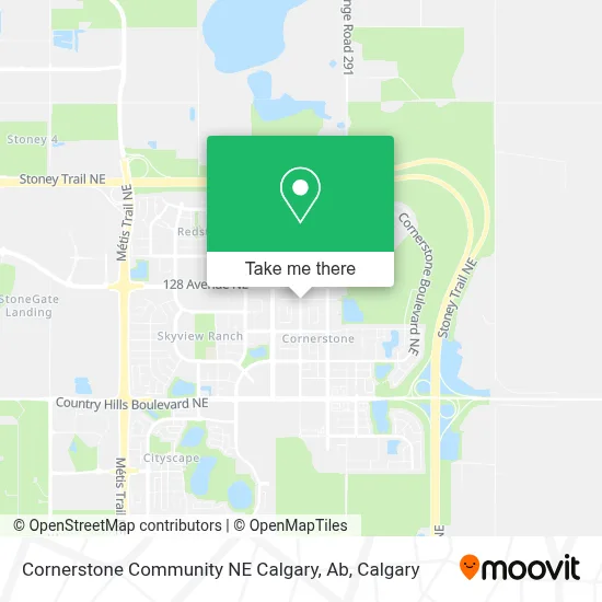 Cornerstone Community NE Calgary, Ab map