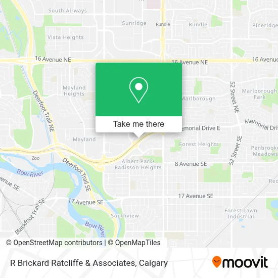 R Brickard Ratcliffe & Associates map