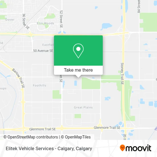 Elitek Vehicle Services - Calgary map