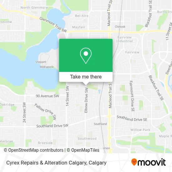 Cyrex Repairs & Alteration Calgary map