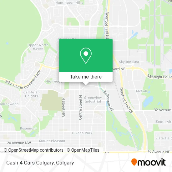 Cash 4 Cars Calgary map