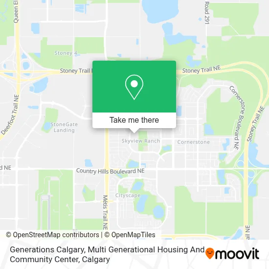 Generations Calgary, Multi Generational Housing And Community Center map
