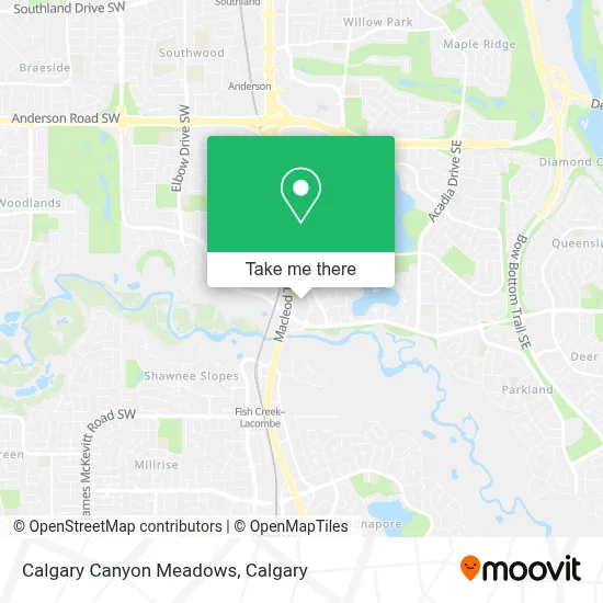Calgary Canyon Meadows map