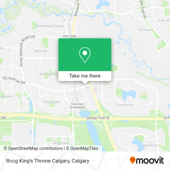 Rccg King's Throne Calgary map